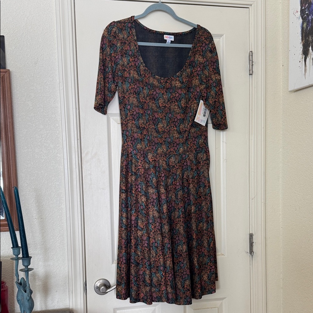 LuLaRoe Multicolor Floral Midi Dress